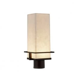 Clouds - Avalon Family 1-Light Bronze, Brown, White, Gray LED Outdoor Post Light by Justice Design