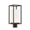 Fusion Collection Laguna Family 1-Light Bronze, Brown, White LED Outdoor Post Light by Justice Design -Justice Design Sales dark bronze justice design post light sets fsn 7513w opal dbrz 64 1000