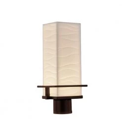 Porcelina - Avalon Family 1-Light Bronze, Brown, White LED Outdoor Post Light by Justice Design