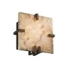 Alabaster Rocks Clips 1-Light Dark Bronze LED Wall Sconce with Alabaster Rocks Shade by Justice Design -Justice Design Sales dark bronze justice design vanity lighting alr 5550 dbrz 64 1000