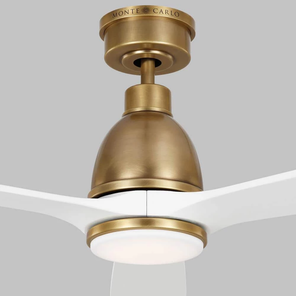 Bryden 60 in. LED Indoor/Outdoor Hand Rubbed Brass Smart Ceiling Fan with Light Kit, Remote Control and Reversible Motor by Monte Carlo 7 Bryden 60 in. LED Indoor/Outdoor Hand Rubbed Brass Smart Ceiling Fan with Light Kit, Remote Control and Reversible Motor by Monte Carlo - Image 5