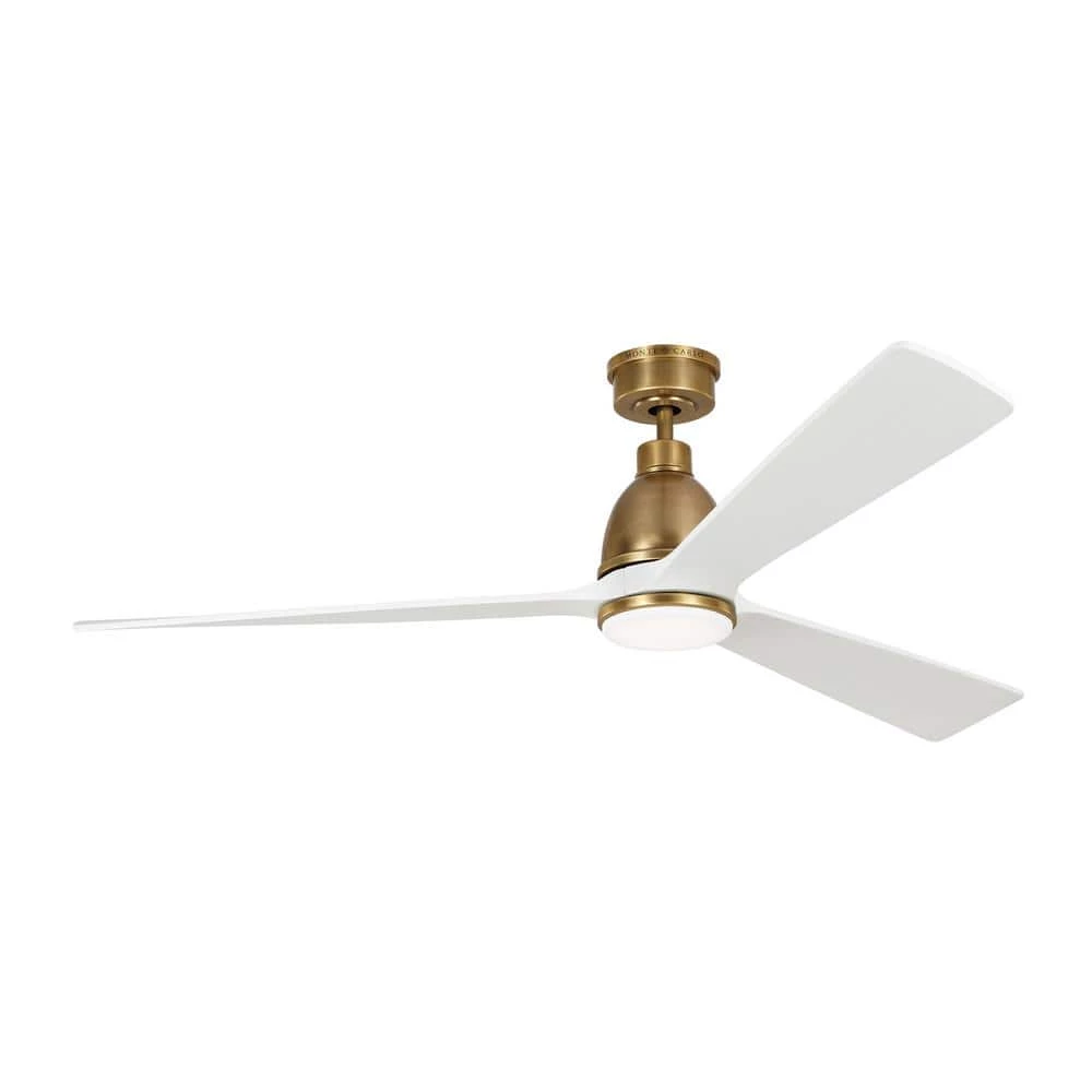 Bryden 60 in. LED Indoor/Outdoor Hand Rubbed Brass Smart Ceiling Fan with Light Kit, Remote Control and Reversible Motor by Monte Carlo 3 Bryden 60 in. LED Indoor/Outdoor Hand Rubbed Brass Smart Ceiling Fan with Light Kit, Remote Control and Reversible Motor by Monte Carlo