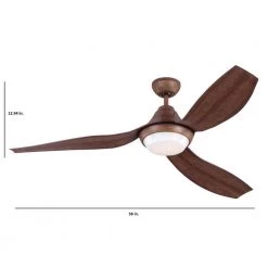 Avvo 56 in. Indoor/Outdoor Koa Ceiling Fan with LED Light Kit, DC Motor, ABS Blades and 6-Speed Remote Control by Monte Carlo 21 Avvo 56 in. Indoor/Outdoor Koa Ceiling Fan with LED Light Kit, DC Motor, ABS Blades and 6-Speed Remote Control by Monte Carlo -Justice Design Sales koa monte carlo ceiling fans with lights 3avor56koad v1 1f 1000