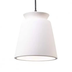 Radiance Collection Integrated LED Matte Black Pendant by Justice Design