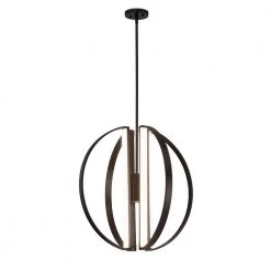 300-Watt Integrated LED Matte Black Chandelier by Justice Design