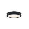 Fusion Bevel 8.5 in. 1-Light Matte Black LED Flush-Mount with Opal Glass Shade by Justice Design -Justice Design Sales matte black justice design flush mount lights fsn 4180 opal mbtx 64 1000