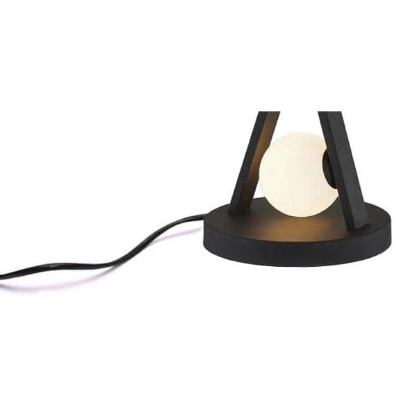 Fusion Stix 24 in. Matte Black Portable Table Lamp with Opal Glass Shade by Justice Design 4 Fusion Stix 24 in. Matte Black Portable Table Lamp with Opal Glass Shade by Justice Design - Image 2