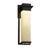 Fusion Pacific Matte Black LED Outdoor Wall Lantern Sconce with Droplet Shade by Justice Design -Justice Design Sales matte black justice design outdoor sconces fsn 7544w drop mblk 64 1000