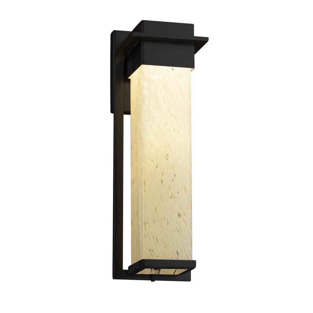 Fusion Pacific Matte Black LED Outdoor Wall Lantern Sconce with Droplet Shade by Justice Design 3 Fusion Pacific Matte Black LED Outdoor Wall Lantern Sconce with Droplet Shade by Justice Design