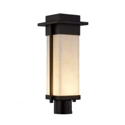Clouds - Pacific Family 1-Light Black, White, Gray LED Outdoor Post Light by Justice Design