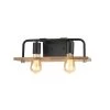Eco Loft 14 in. 2-Light Matte Black Vanity Bar with Natural Wood Shade by Justice Design -Justice Design Sales matte black justice design vanity lighting eco 8392 wood mblk 64 1000