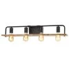 Eco Loft 34 in. 4-Light Matte Black Vanity Light Bar with Natural Wood Shade by Justice Design -Justice Design Sales matte black justice design vanity lighting eco 8394 wood mblk 64 1000