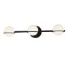 Fusion Centric 23 in. 3-Light Matte Black Vanity Light Bar with Opal Glass Shade by Justice Design -Justice Design Sales matte black justice design vanity lighting fsn 4163 opal mblk 64 1000