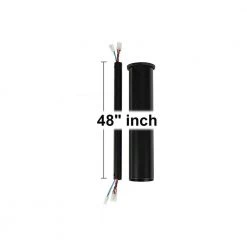 Minimalist 48 in. Matte Black Extension Downrod for Minimalist or Minimalist Max Ceiling Fan, Includes Decorative Tube by Monte Carlo -Justice Design Sales matte black monte carlo ceiling fan downrods drm48bk e1 1000