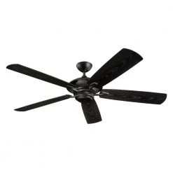 Cyclone 60 in. Indoor/Outdoor Matte Black Ceiling Fan by Monte Carlo