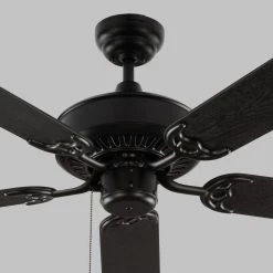 Haven 52 in. Indoor/Outdoor Matte Black Ceiling Fan by Monte Carlo -Justice Design Sales matte black monte carlo ceiling fans without lights 5hvo52bk 40 1000