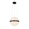 150-Watt Integrated LED Matte Black, Opal Pendant by Justice Design -Justice Design Sales matte black opal justice design chandeliers acr 4160 opal mblk 64 1000
