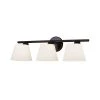 3 Matte Black, Opal Wall Sconce by Justice Design -Justice Design Sales matte black opal justice design vanity lighting fsn 8073 opal mblk 64 1000