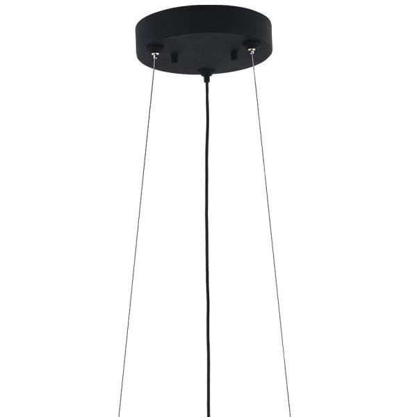 Fusion Bevel 33-Watt Integrated LED Matte Black Pendant with Opal Glass Shade by Justice Design 4 Fusion Bevel 33-Watt Integrated LED Matte Black Pendant with Opal Glass Shade by Justice Design - Image 2