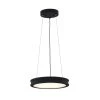 Fusion Bevel 33-Watt Integrated LED Matte Black Pendant with Opal Glass Shade by Justice Design -Justice Design Sales matte black textured justice design chandeliers fsn 4192 opal mbtx 64 1000