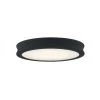 Fusion Bevel 12 in. 1-Light Matte Black Textured LED Flush-Mount with Opal Glass Shade by Justice Design -Justice Design Sales matte black textured justice design flush mount lights fsn 4181 opal mbtx 64 1000