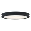 Fusion Bevel 16 in. 1-Light Matte Black Textured LED Flush-Mount with Opal Glass Shade by Justice Design -Justice Design Sales matte black textured justice design flush mount lights fsn 4182 opal mbtx 64 1000