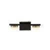 2 Matte Black with Brass Accents, Opal LED Wall Sconce by Justice Design -Justice Design Sales matte black w brass accents opal justice design vanity lighting fsn 8992 opal mbbr 64 1000