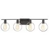 Volta 33 in. 4-Light Matte Black and Chrome Ring Vanity Light Bar by Justice Design -Justice Design Sales matte black w chrome ring justice design vanity lighting nsh 8904 crmb 64 1000