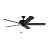 York 60 in. Indoor Matte Black Ceiling Fan with Black Blades with Pull Chain by Monte Carlo -Justice Design Sales matte black with black blades monte carlo ceiling fans without lights 5yk60bk 64 1000