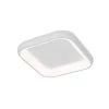 Acryluxe Polaris 19 in. 1-Light Matte White Square LED Flush-Mount with Opal Acrylic Shade by Justice Design -Justice Design Sales matte white justice design flush mount lights acr 4071 opal whte 64 1000
