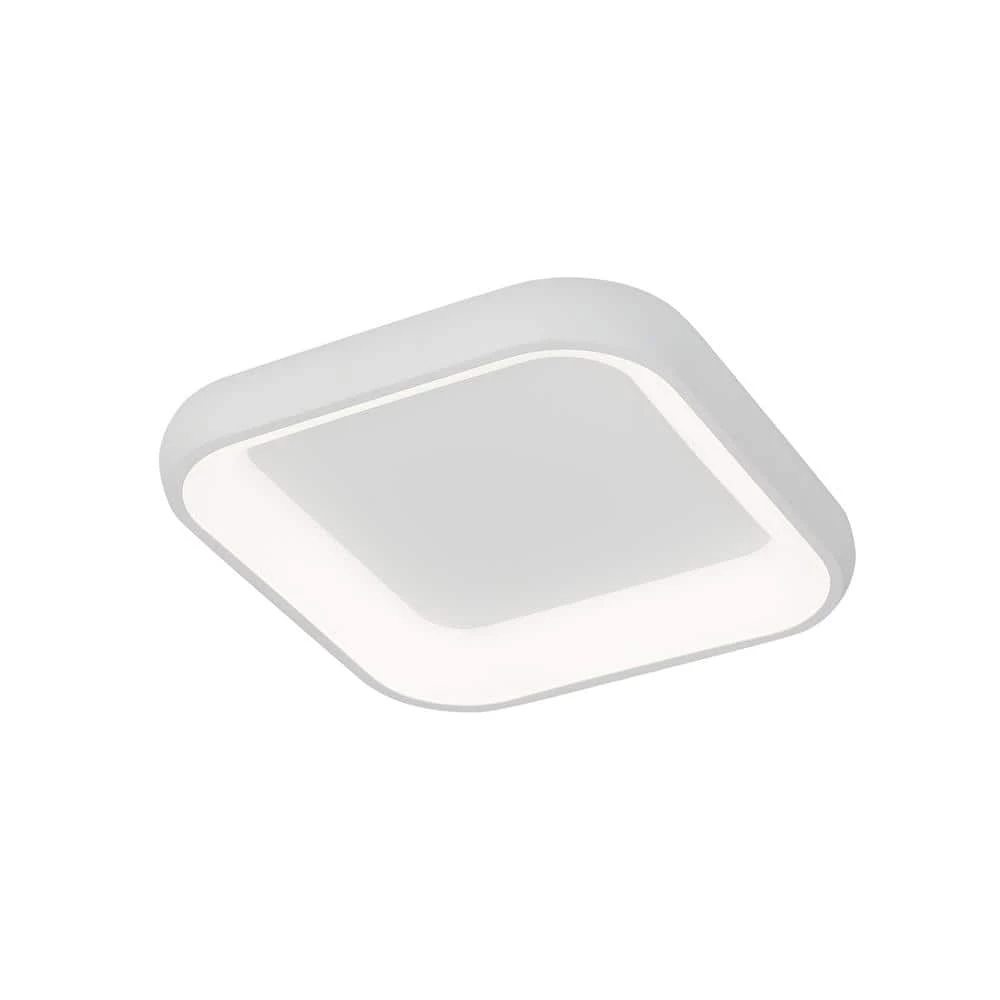 Acryluxe Polaris 19 in. 1-Light Matte White Square LED Flush-Mount with Opal Acrylic Shade by Justice Design 3 Acryluxe Polaris 19 in. 1-Light Matte White Square LED Flush-Mount with Opal Acrylic Shade by Justice Design