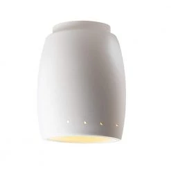 Radiance 1-Light White Outdoor Flush Mount Light by Justice Design