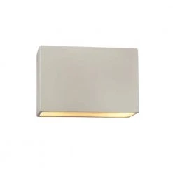 Ambiance 2-Light Matte White Outdoor Ceramic Wall Sconce by Justice Design