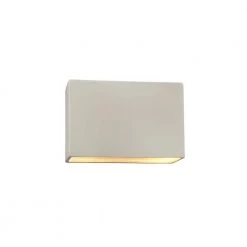 Ambiance 1-Light Matte White Ceramic Wall Sconce by Justice Design