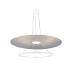 150-Watt Integrated LED Matte White Metal and Silver Leaf Reflector Pendant by Justice Design -Justice Design Sales matte white metal silver leaf reflector justice design chandeliers nsh 4432 wtsl 64 1000