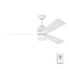 Alba 60 in. Integrated LED Indoor Matte White Ceiling Fan with Light Kit and Remote Control by Monte Carlo -Justice Design Sales matte white monte carlo ceiling fans with lights 3albr60rzwd 64 1000
