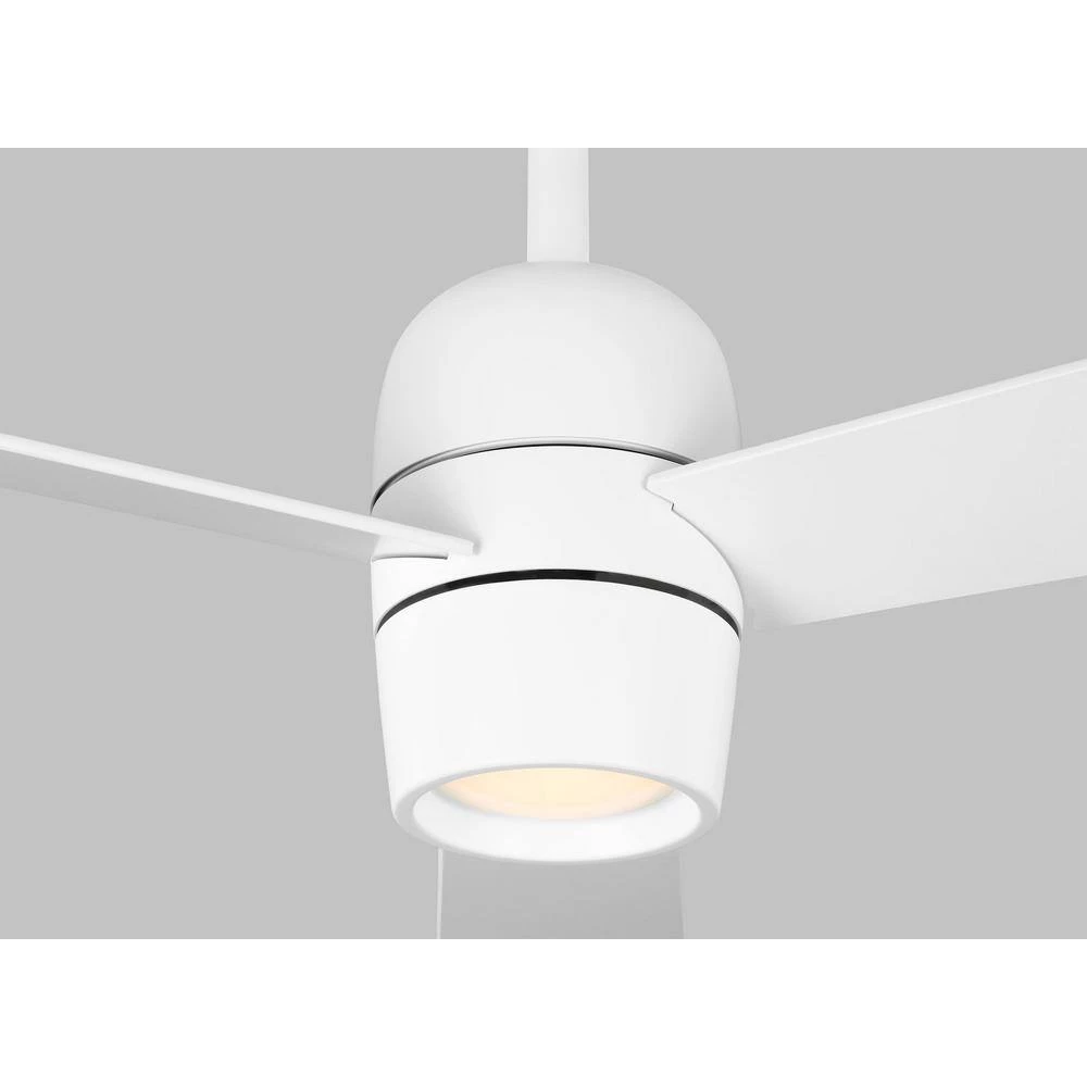 Alba 60 in. Integrated LED Indoor Matte White Ceiling Fan with Light Kit and Remote Control by Monte Carlo 4 Alba 60 in. Integrated LED Indoor Matte White Ceiling Fan with Light Kit and Remote Control by Monte Carlo - Image 2