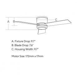 Clarity Max 56 on. Integrated LED Indoor Matte White Flush Mount Ceiling Fan with Wall Switch Control by Monte Carlo -Justice Design Sales matte white monte carlo ceiling fans with lights 3clmr56rzwd v1 66 1000