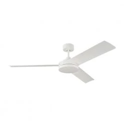 Cirque 56 in. Integrated LED Indoor/Outdoor Matte White Ceiling Fan with White Glass Light Kit and Remote Control by Monte Carlo -Justice Design Sales matte white monte carlo ceiling fans with lights 3cqr56rzwd 44 1000