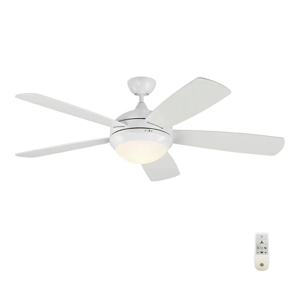 Discus Smart 52 in. Integrated LED Indoor Matte White Ceiling Fan with Light Kit and Remote Control by Monte Carlo 3 Discus Smart 52 in. Integrated LED Indoor Matte White Ceiling Fan with Light Kit and Remote Control by Monte Carlo