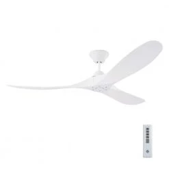 Maverick Coastal 60 in. Outdoor Matte White Ceiling Fan with Remote Control by Monte Carlo