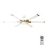 Loft 62 in. Integrated LED Indoor/Outdoor Matte White with Burnished Brass Ceiling Fan with Light Kit and Remote Control by Monte Carlo