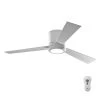 Clarity 52 in. LED Indoor Matte White Flush Mount Ceiling Fan with White Blades and Remote Control with Wall Face Plate by Monte Carlo