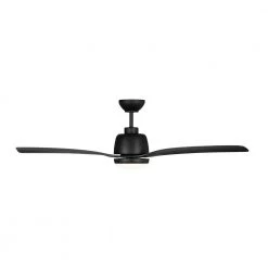 Avila Coastal 54 in. Integrated LED Indoor/Outdoor Black Ceiling Fan with Light Kit, Remote Control and Reversible Motor by Monte Carlo 11 Avila Coastal 54 in. Integrated LED Indoor/Outdoor Black Ceiling Fan with Light Kit, Remote Control and Reversible Motor by Monte Carlo -Justice Design Sales midnight black monte carlo ceiling fans with lights 3avlcr54mbkd 4f 1000
