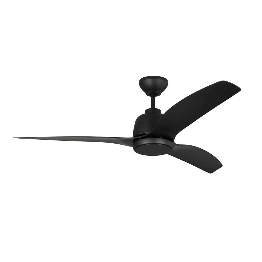 Avila Coastal 54 in. Integrated LED Indoor/Outdoor Black Ceiling Fan with Light Kit, Remote Control and Reversible Motor by Monte Carlo 4 Avila Coastal 54 in. Integrated LED Indoor/Outdoor Black Ceiling Fan with Light Kit, Remote Control and Reversible Motor by Monte Carlo - Image 2