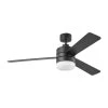 Era 52 in. Indoor/Outdoor Midnight Black LED Ceiling Fan with Remote Control, Light Kit and Manual Reversible Motor by Monte Carlo 1 Era 52 in. Indoor/Outdoor Midnight Black LED Ceiling Fan with Remote Control, Light Kit and Manual Reversible Motor by Monte Carlo -Justice Design Sales midnight black monte carlo ceiling fans with lights 3erar52mbkd 64 1000