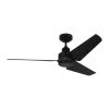 Ruhlmann 52 in. Integrated LED Indoor/Outdoor Midnight Black Smart Ceiling Fan with Remote Control and Reversible Motor by Monte Carlo -Justice Design Sales midnight black monte carlo ceiling fans with lights 3rulsm52mbkd 64 1000