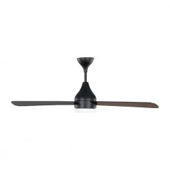 Streaming 52 in. LED Indoor/Outdoor Midnight Black Smart Ceiling Fan with Remote Control and Reversible Motor by Monte Carlo -Justice Design Sales midnight black monte carlo ceiling fans with lights 3stmsm52mbkd 44 1000