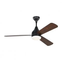 Streaming 52 in. LED Indoor/Outdoor Midnight Black Smart Ceiling Fan with Remote Control and Reversible Motor by Monte Carlo