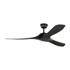 Edge Coastal 60 in. Indoor/Outdoor Midnight Black Ceiling Fan with Handheld Remote, 6-Speeds and Reverse by Monte Carlo